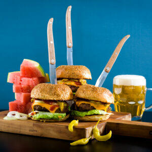 Innovation Line Steakmessen Eikenhout met glad lemmet (6 stuks)