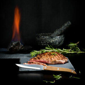 Innovation Line Steakmessen Eikenhout met glad lemmet (6 stuks)