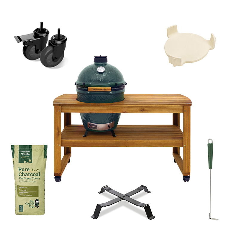 Big Green Egg Large + Eucalyptus Tafel Basic