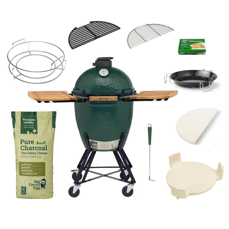 Kamado Express Big Green Egg Large + Nest + EGG Mates Compleet aanbieding
