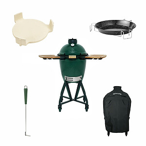 Big Green Egg Medium + Nest Handler + Zijtafels Compleet