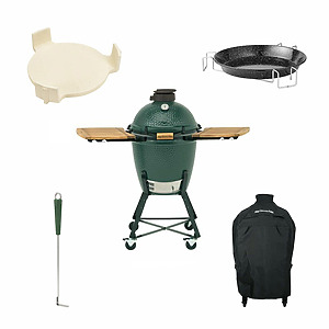 Big Green Egg Medium + Nest + Zijtafels Compleet