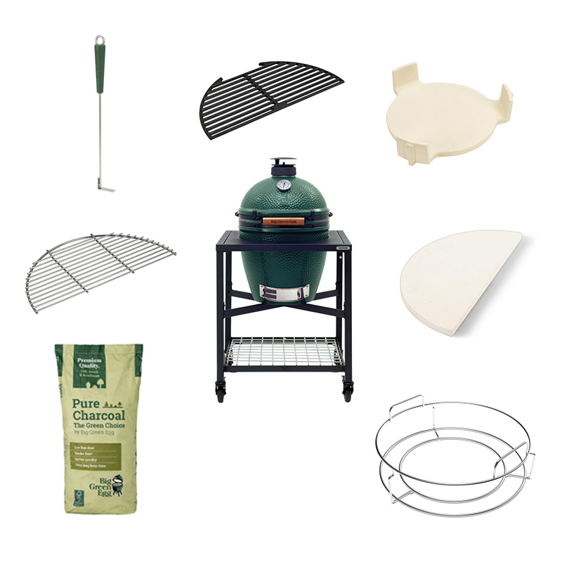 Big Green Egg Large + Workspace Single Compleet