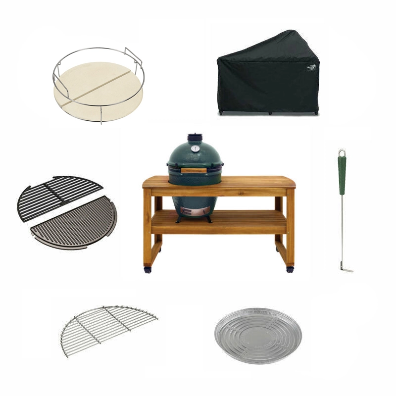 Big Green Egg Large + Tafel + Table Nest Deluxe