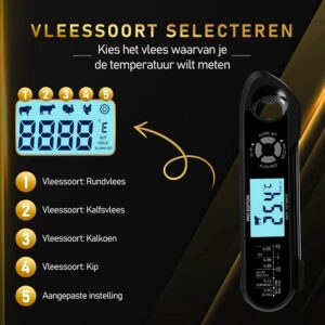 MostEssential 2-in-1 Vleesthermometer - PRO Edition Black