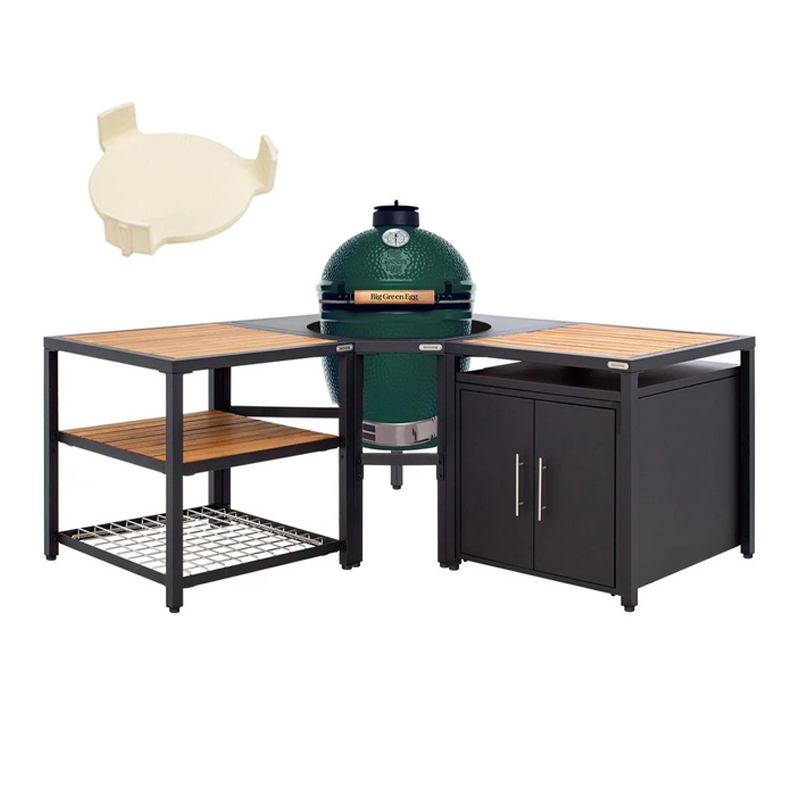 Kamado Express Big Green Egg Large + Modular EGG Workspace Corner Basic aanbieding