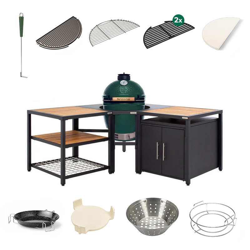 Big Green Egg Large + Modular EGG Workspace Corner Deluxe