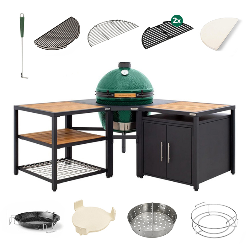 Big Green Egg XL + Modular EGG Workspace Corner Deluxe