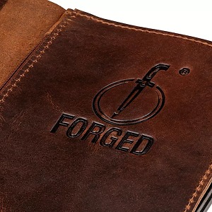 Forged Foedraal bruin leder