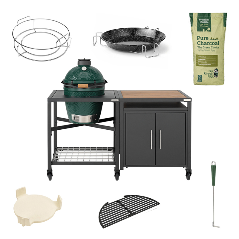 Big Green Egg Medium + EGG Workspace Cabinet Compleet