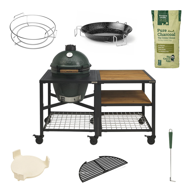 Big Green Egg Medium + EGG Workspace Compleet