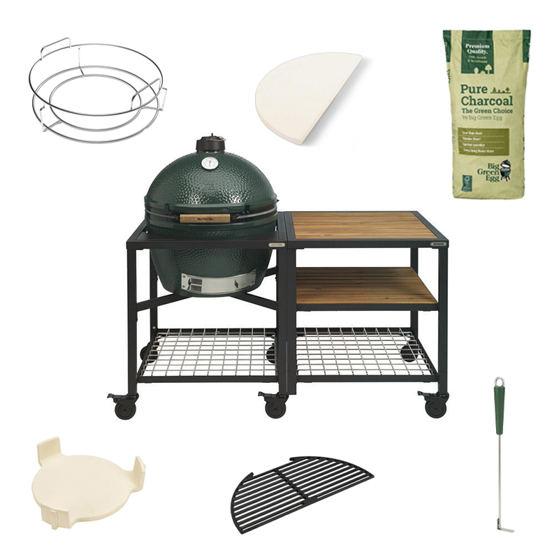 Big Green Egg XL + EGG Workspace Compleet
