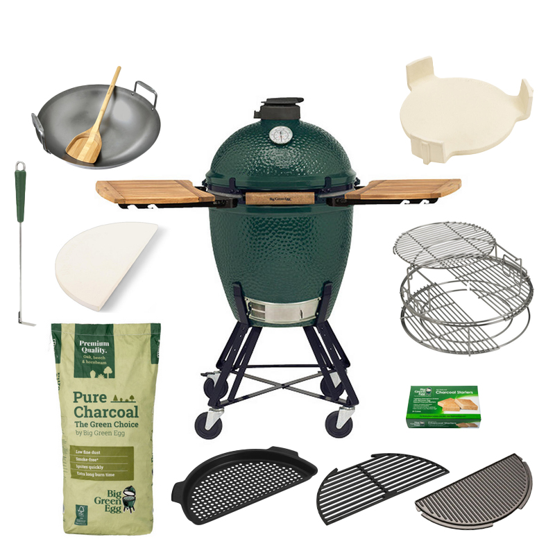 Big Green Egg Large + Nest + EGG Mates Black Pack Deluxe