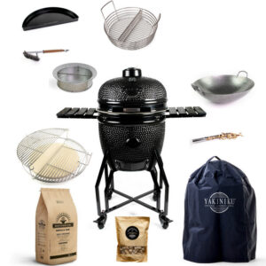 YAKINIKU-Kamado-Large-Black-Edition-Black-Pack 1