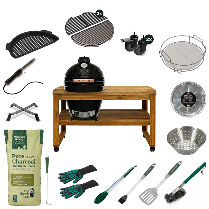 Big Green Egg The Onyx Large + Tafel Deluxe Set