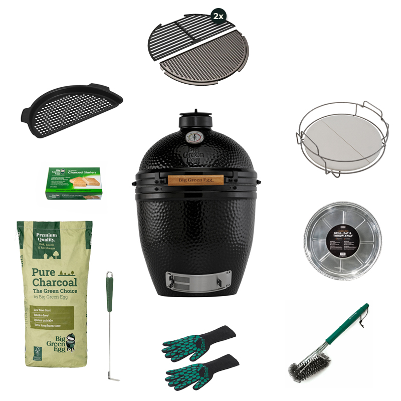 Big Green Egg THE ONYX Large Solo Compleet Set
