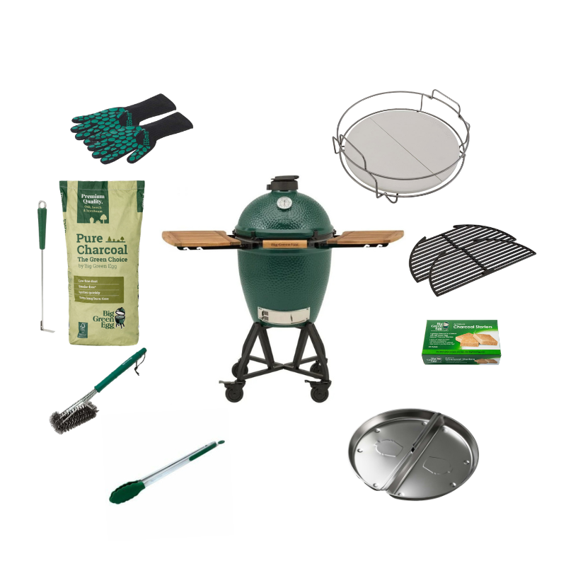 Big Green Egg Large The Original + Nest Handler + EGG Mates Basic Set