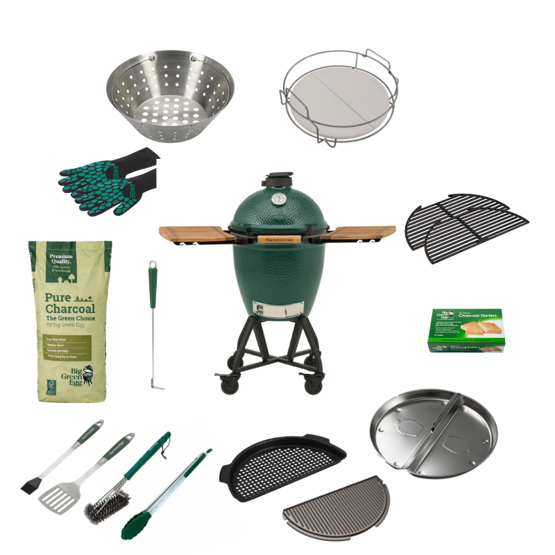 Big Green Egg THE ORIGINAL Large Deluxe + Nest Handler + EGG Mates
