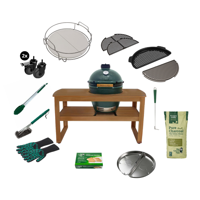 Big Green Egg Large The Original Eucalyptus Tafel Compleet Set