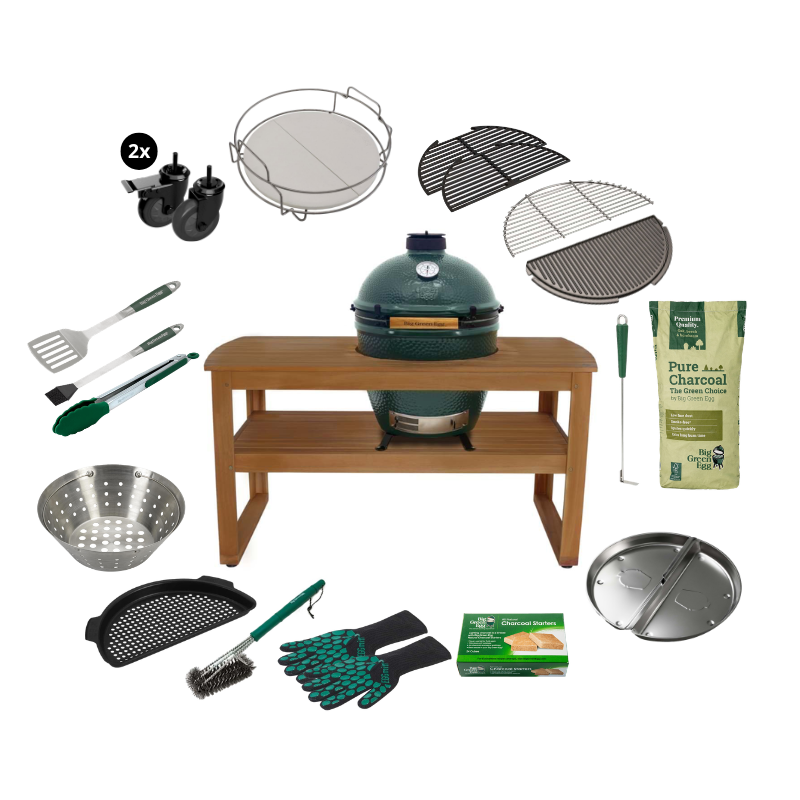 Big Green Egg Large The Original Eucalyptus Tafel Deluxe Set
