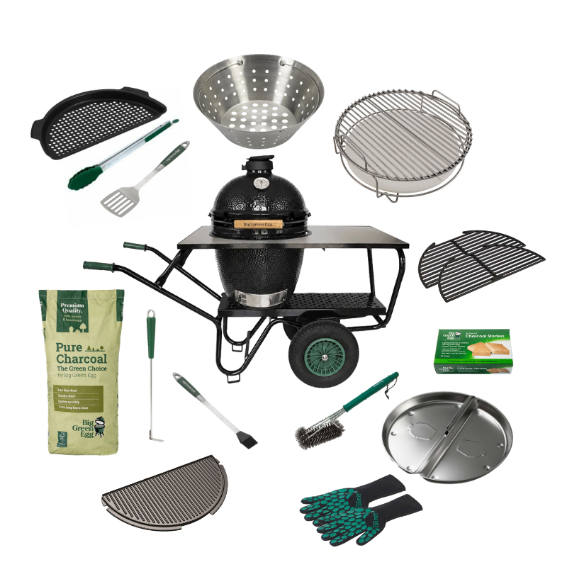 Big Green Egg Large The Onyx + EGGmover Deluxe Set