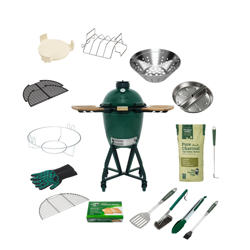 Big Green Egg Medium + Nest Handler + EGG Mates Deluxe Set