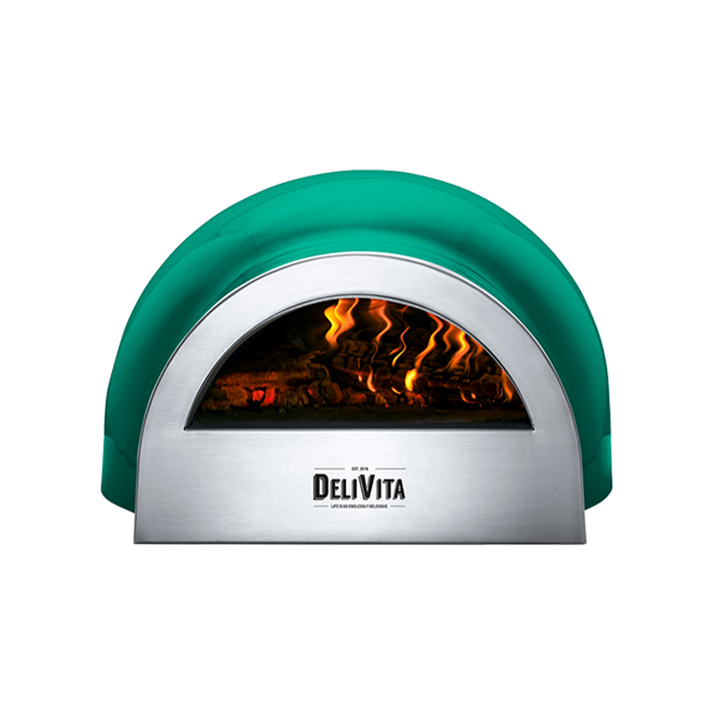 DeliVita Wood Fired Oven Emerald Green