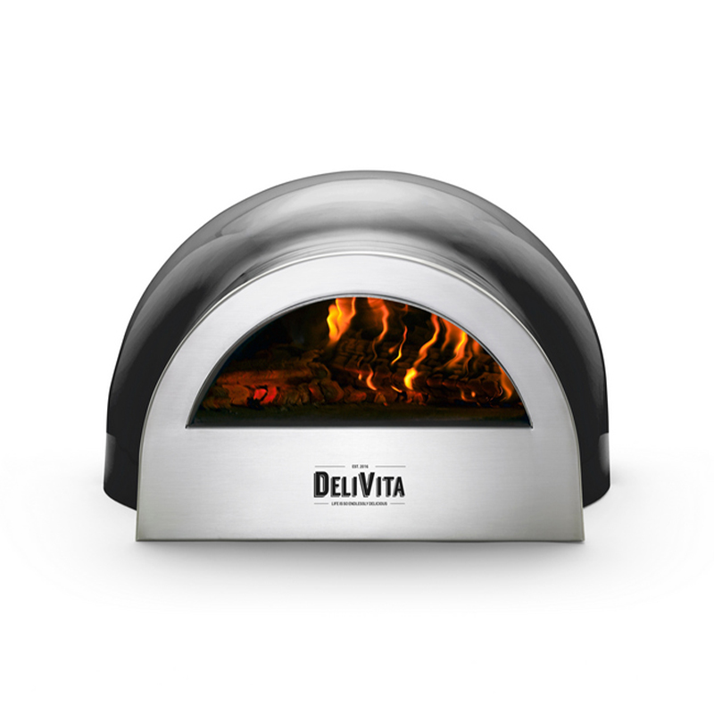 DeliVita Wood Fired Oven Very Black